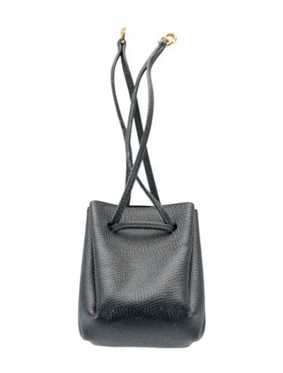 Pre-owned Hermes Courchevel Vespa Pouch In Blue