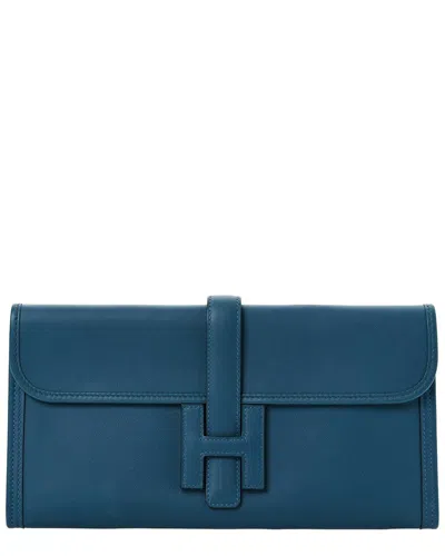 Pre-owned Hermes Hermès Covlert Swift Leather Jige Elan 29 Clutch (authentic Pre-loved)