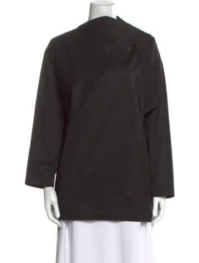 Pre-owned Hermes Cowl Neck Long Sleeve Sweatshirt In Black