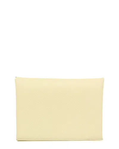 Hermes Hermès Cream Epsom Leather Card Case (authentic Pre-loved)