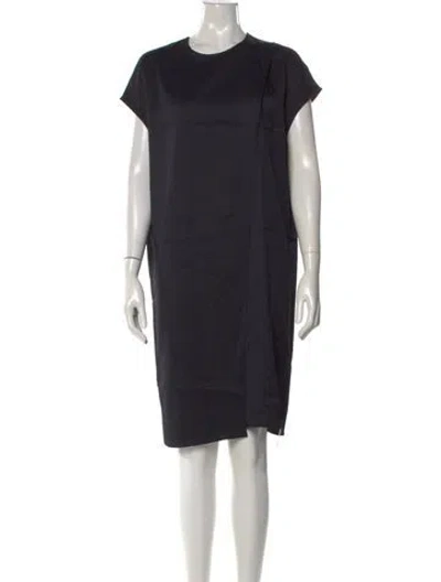 Pre-owned Hermes Crew Neck Knee-length Dress In Black