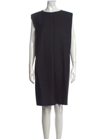 Pre-owned Hermes Crew Neck Knee-length Dress In Black