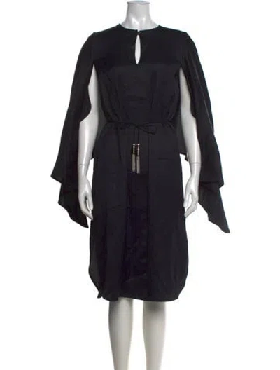 Pre-owned Hermes Crew Neck Knee-length Dress In Black