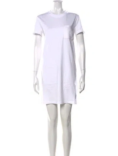 Pre-owned Hermes Crew Neck Knee-length Dress In White