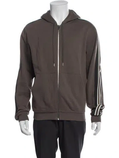 Pre-owned Hermes Crew Neck Long Sleeve Hoodie In Gray