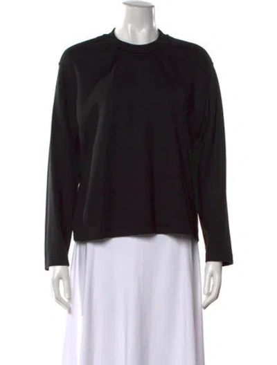 Pre-owned Hermes Crew Neck Long Sleeve Sweatshirt In Black