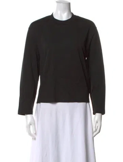 Pre-owned Hermes Crew Neck Long Sleeve Sweatshirt In Black