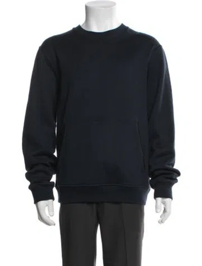 Pre-owned Hermes Crew Neck Long Sleeve Sweatshirt In Blue