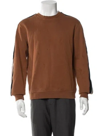 Pre-owned Hermes Crew Neck Long Sleeve Sweatshirt In Brown