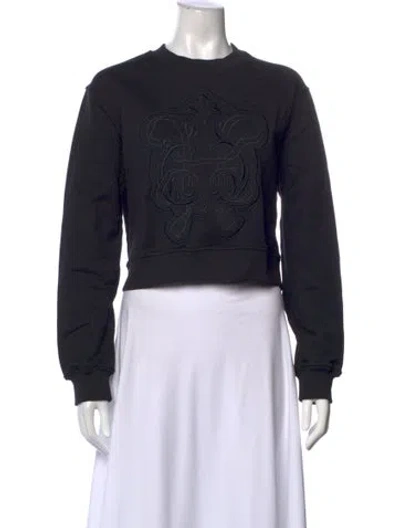 Pre-owned Hermes Crew Neck Long Sleeve Sweatshirt W/ Tags In Black