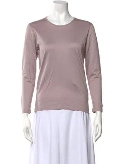 Pre-owned Hermes Crew Neck Long Sleeve T-shirt In Pink/purple