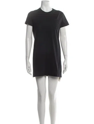 Pre-owned Hermes Crew Neck Mini Dress In Black