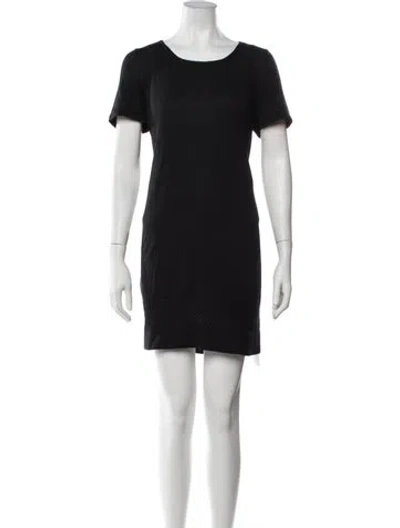 Pre-owned Hermes Crew Neck Mini Dress In Black