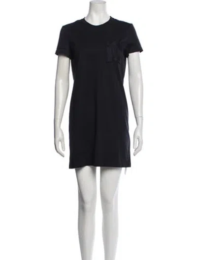 Pre-owned Hermes Crew Neck Mini Dress In Black