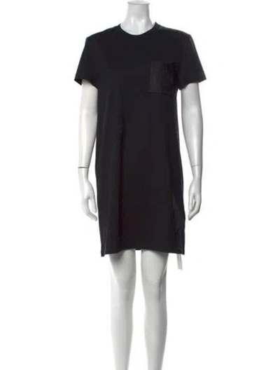 Pre-owned Hermes Crew Neck Mini Dress In Black