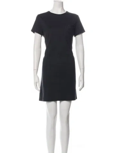 Pre-owned Hermes Crew Neck Mini Dress In Black