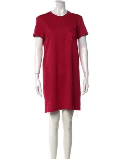 Pre-owned Hermes Crew Neck Mini Dress In Pink