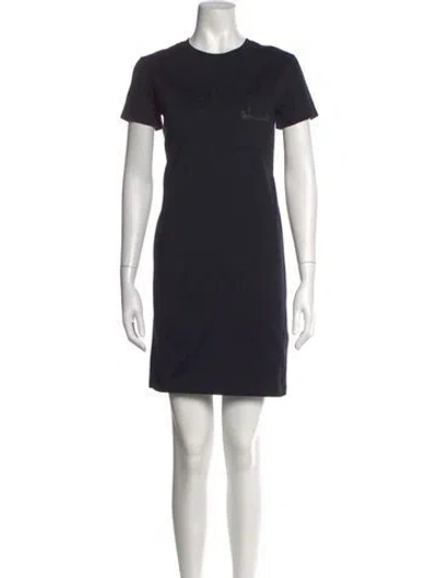 Pre-owned Hermes Crew Neck Mini Dress W/ Tags In Black