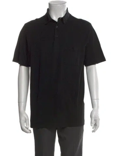 Pre-owned Hermes Crew Neck Short Sleeve Polo Shirt In Black