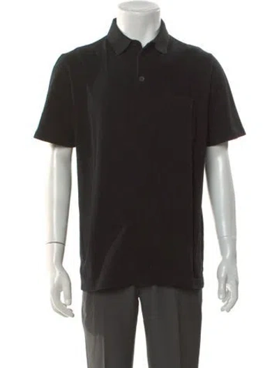 Pre-owned Hermes Crew Neck Short Sleeve Polo Shirt In Black