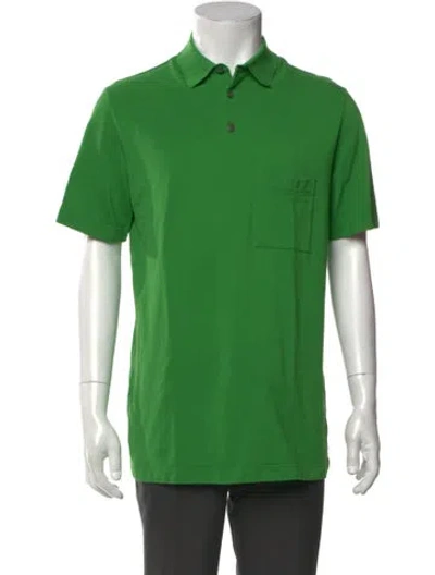 Pre-owned Hermes Crew Neck Short Sleeve Polo Shirt In Green