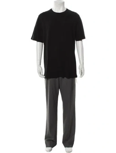 Pre-owned Hermes Crew Neck Short Sleeve T-shirt In Black