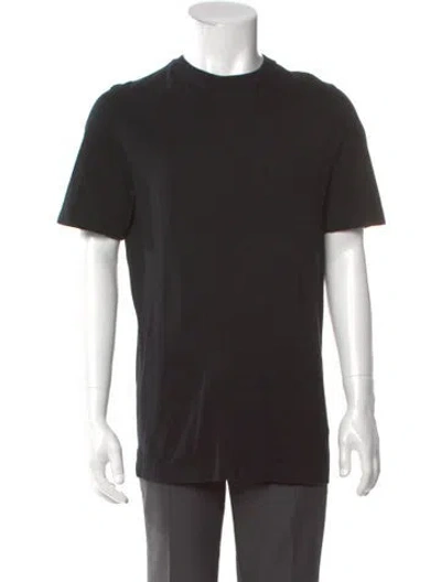 Pre-owned Hermes Crew Neck Short Sleeve T-shirt In Black