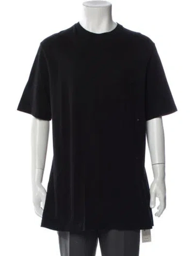 Pre-owned Hermes Crew Neck Short Sleeve T-shirt In Black
