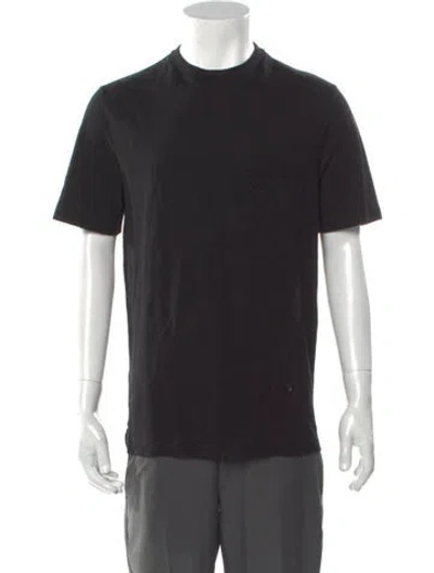 Pre-owned Hermes Crew Neck Short Sleeve T-shirt In Black