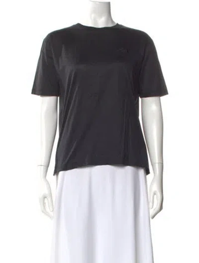 Pre-owned Hermes Crew Neck Short Sleeve T-shirt In Black