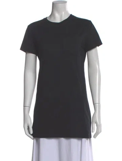 Pre-owned Hermes Crew Neck Short Sleeve T-shirt In Black