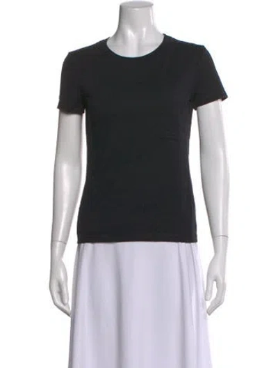 Pre-owned Hermes Crew Neck Short Sleeve T-shirt In Black