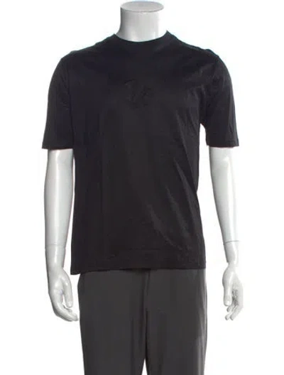 Pre-owned Hermes Crew Neck Short Sleeve T-shirt In Blue