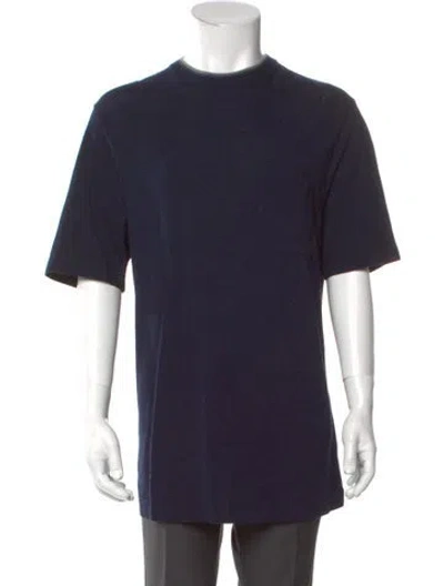Pre-owned Hermes Crew Neck Short Sleeve T-shirt In Blue