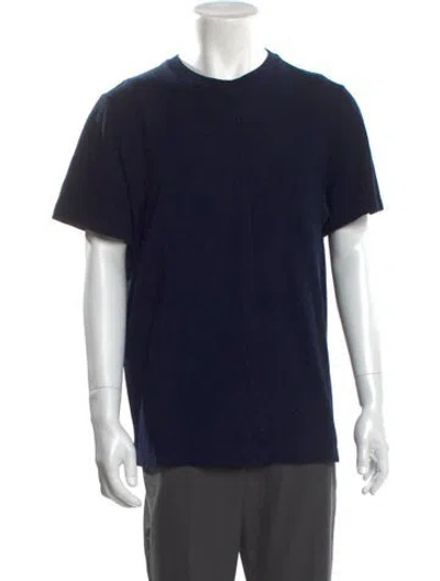 Pre-owned Hermes Crew Neck Short Sleeve T-shirt In Blue