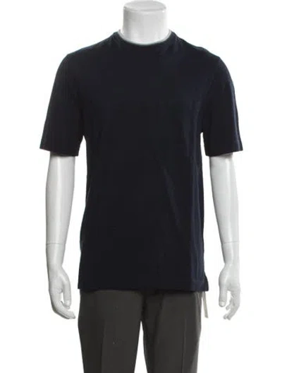 Pre-owned Hermes Crew Neck Short Sleeve T-shirt In Blue