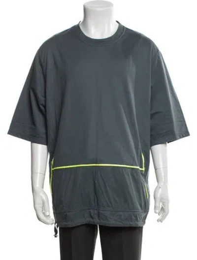 Pre-owned Hermes Crew Neck Short Sleeve T-shirt In Blue