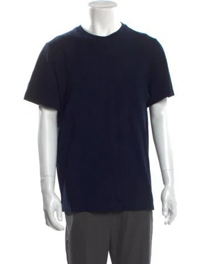 Pre-owned Hermes Crew Neck Short Sleeve T-shirt In Blue