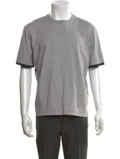 Pre-owned Hermes Crew Neck Short Sleeve T-shirt In Gray