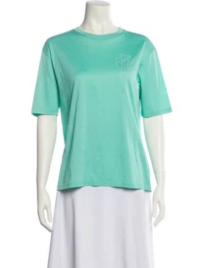 Pre-owned Hermes Crew Neck Short Sleeve T-shirt In Green