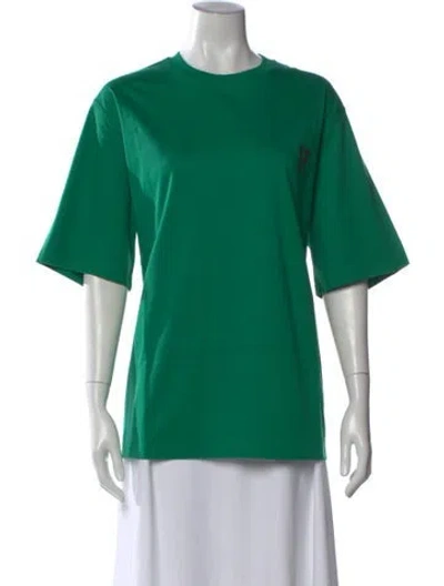 Pre-owned Hermes Crew Neck Short Sleeve T-shirt In Green