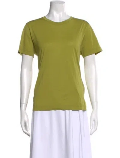 Pre-owned Hermes Crew Neck Short Sleeve T-shirt In Green