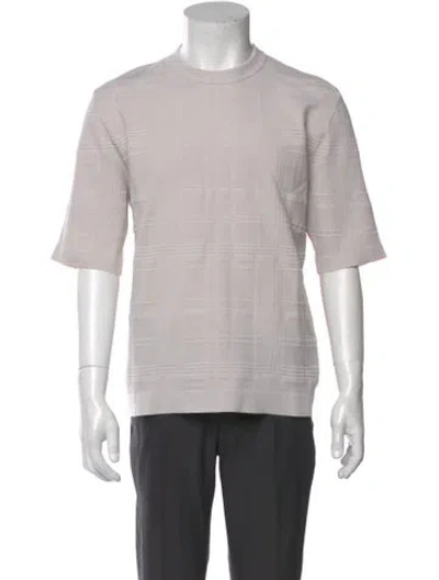 Pre-owned Hermes Crew Neck Short Sleeve T-shirt In Neutral