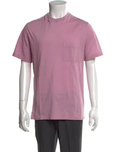 Pre-owned Hermes Crew Neck Short Sleeve T-shirt In Pink