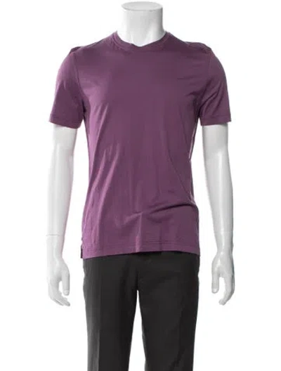 Pre-owned Hermes Crew Neck Short Sleeve T-shirt In Purple