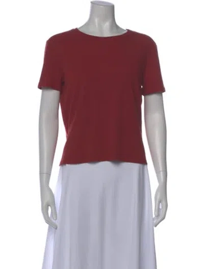 Pre-owned Hermes Crew Neck Short Sleeve T-shirt In Red