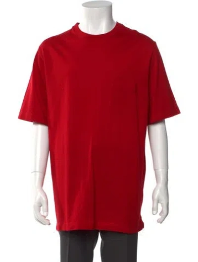 Pre-owned Hermes Crew Neck Short Sleeve T-shirt In Red