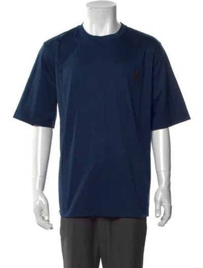 Pre-owned Hermes Crew Neck Short Sleeve T-shirt W/ Tags In Blue