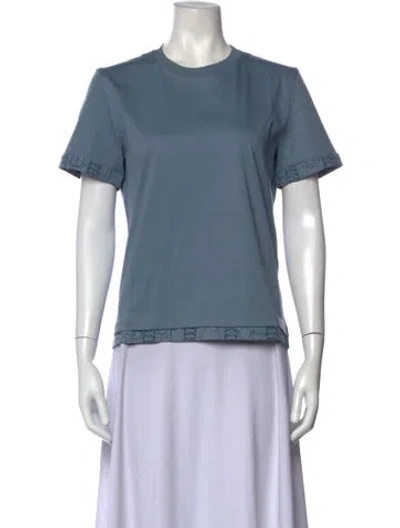 Pre-owned Hermes Crew Neck Short Sleeve T-shirt W/ Tags In Blue