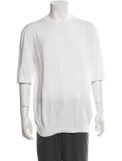 Pre-owned Hermes Crew Neck Short Sleeve T-shirt In White